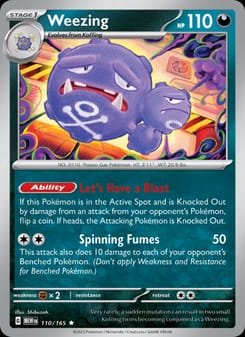 Weezing 110/165 Rare – 151 Pokémon card