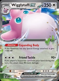 Wigglytuff ex 040/165 Double Rare – 151 Pokémon card