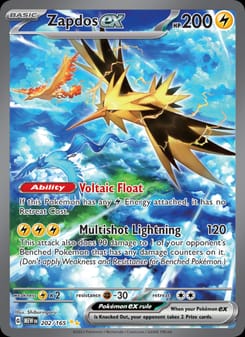 Zapdos ex 202/165 Special Illustration Rare – 151 Pokémon card