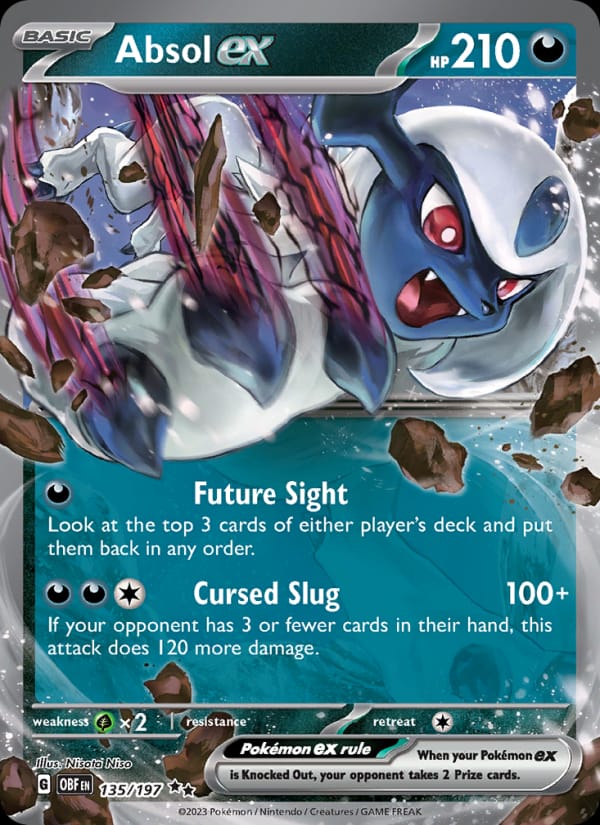Absol ex 135/197 Obsidian Flames Pokémon card