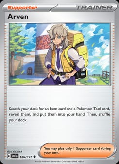 Arven 186/197 Uncommon – Obsidian Flames Pokémon card