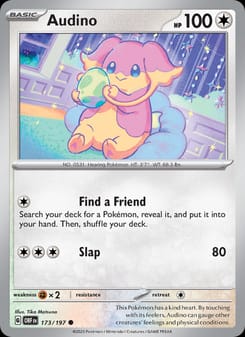Audino 173/197 Common – Obsidian Flames Pokémon card