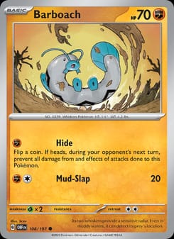 Barboach 108/197 Common – Obsidian Flames Pokémon card
