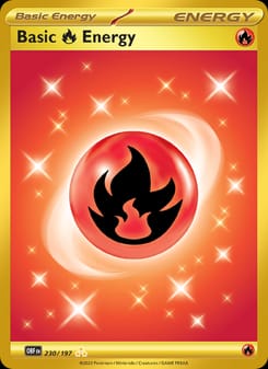 Basic Fire Energy 230/197 Hyper Rare – Obsidian Flames Pokémon card