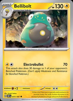 Bellibolt 077/197 Uncommon – Obsidian Flames Pokémon card