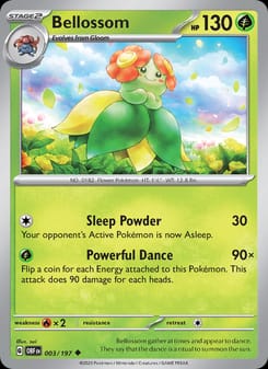 Bellossom 003/197 Uncommon – Obsidian Flames Pokémon card