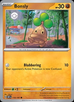 Bonsly 110/197 Common – Obsidian Flames Pokémon card