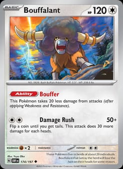 Bouffalant 174/197 Uncommon – Obsidian Flames Pokémon card