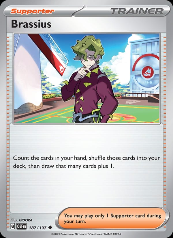 Brassius 187/197 Obsidian Flames Pokémon card