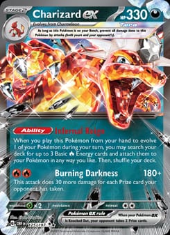 Charizard ex 125/197 Double Rare – Obsidian Flames Pokémon card