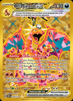Charizard ex 228/197 Hyper Rare – Obsidian Flames Pokémon card