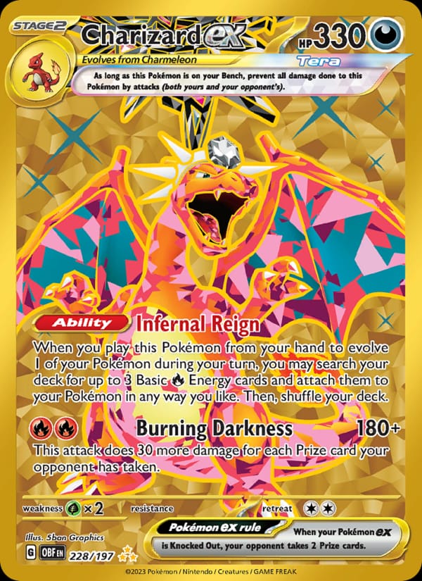 Charizard ex 228/197 Obsidian Flames Pokémon card