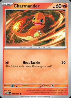 Charmander 026/197 Common – Obsidian Flames Pokémon card