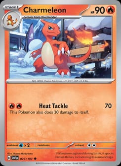 Charmeleon 027/197 Uncommon – Obsidian Flames Pokémon card
