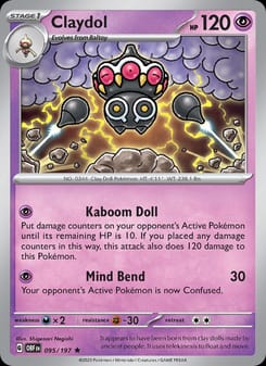 Claydol 095/197 Rare – Obsidian Flames Pokémon card