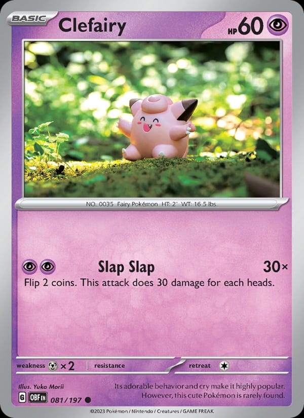 Clefairy 081/197 Obsidian Flames Pokémon card