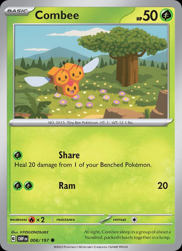 Combee 008/197 Obsidian Flames Pokémon card