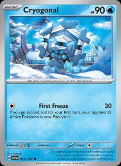 Cryogonal 055/197 Common – Obsidian Flames Pokémon card