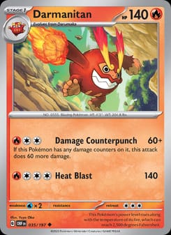 Darmanitan 035/197 Uncommon – Obsidian Flames Pokémon card