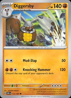 Diggersby 113/197 Uncommon – Obsidian Flames Pokémon card