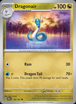 Dragonair 158/197 Uncommon – Obsidian Flames Pokémon card