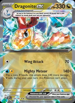 Dragonite ex 159/197 Double Rare – Obsidian Flames Pokémon card
