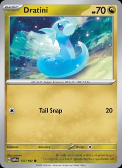 Dratini 157/197 Common – Obsidian Flames Pokémon card