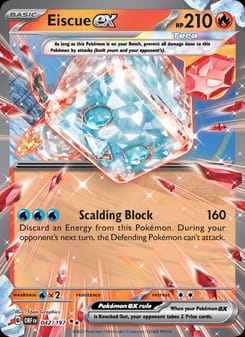 Eiscue ex 042/197 Double Rare – Obsidian Flames Pokémon card