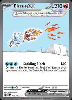 Eiscue ex 222/197 Special Illustration Rare – Obsidian Flames Pokémon card