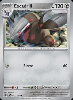 Excadrill 147/197 Uncommon – Obsidian Flames Pokémon card