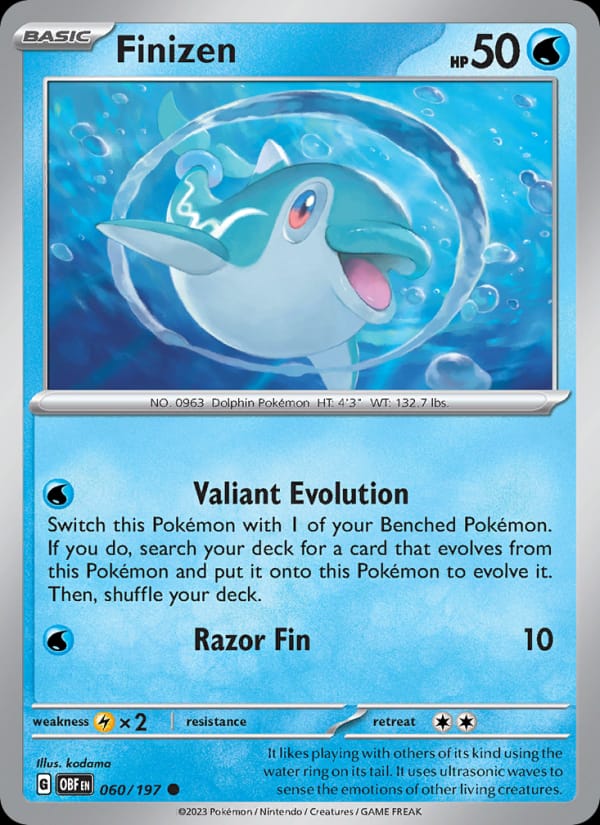 Finizen 060/197 Obsidian Flames Pokémon card