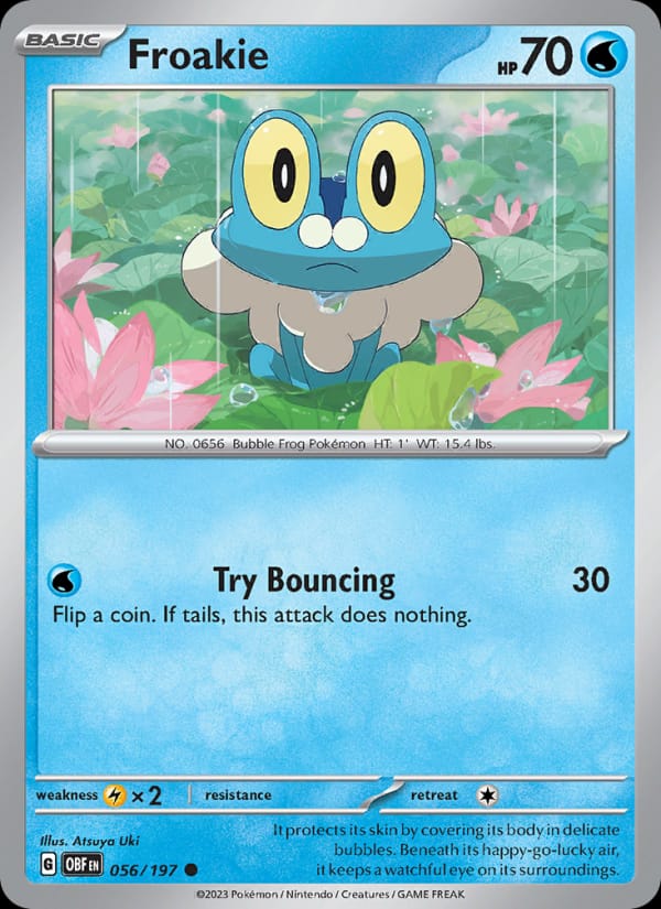 Froakie 056/197 Obsidian Flames Pokémon card