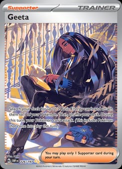 Geeta 226/197 Special Illustration Rare – Obsidian Flames Pokémon card