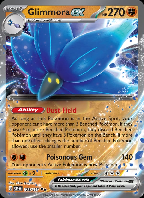Glimmora ex 123/197 Obsidian Flames Pokémon card