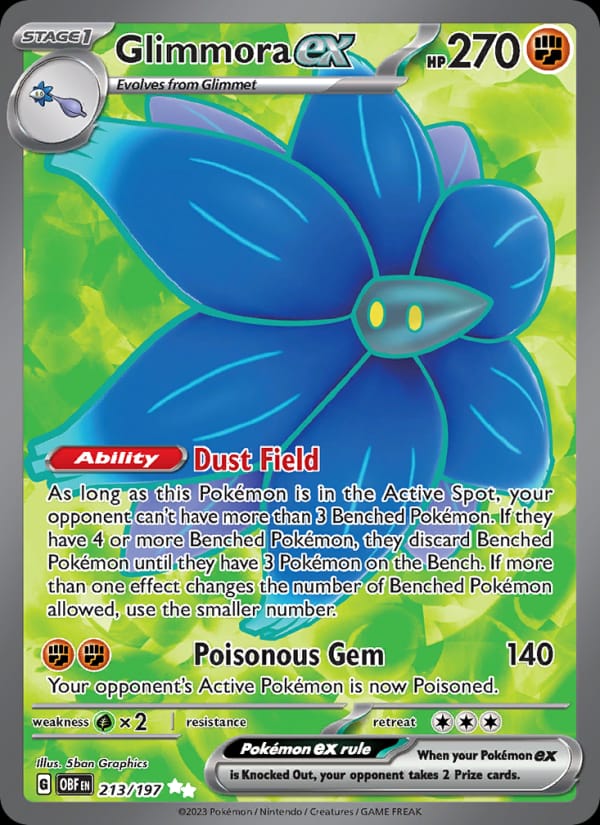 Glimmora ex 213/197 Obsidian Flames Pokémon card