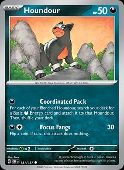 Houndour 131/197 Common – Obsidian Flames Pokémon card