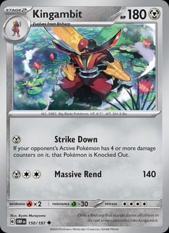 Kingambit 150/197 Uncommon – Obsidian Flames Pokémon card