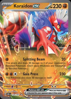 Koraidon ex 124/197 Double Rare – Obsidian Flames Pokémon card