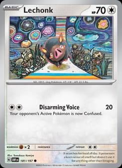 Lechonk 181/197 Common – Obsidian Flames Pokémon card