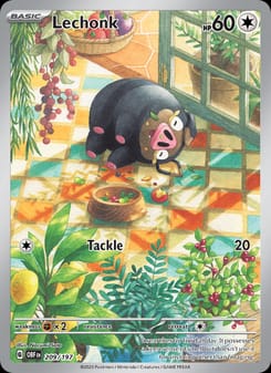 Lechonk 209/197 Illustration Rare – Obsidian Flames Pokémon card
