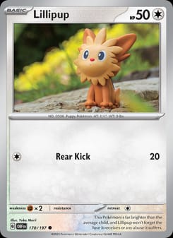 Lillipup 170/197 Common – Obsidian Flames Pokémon card