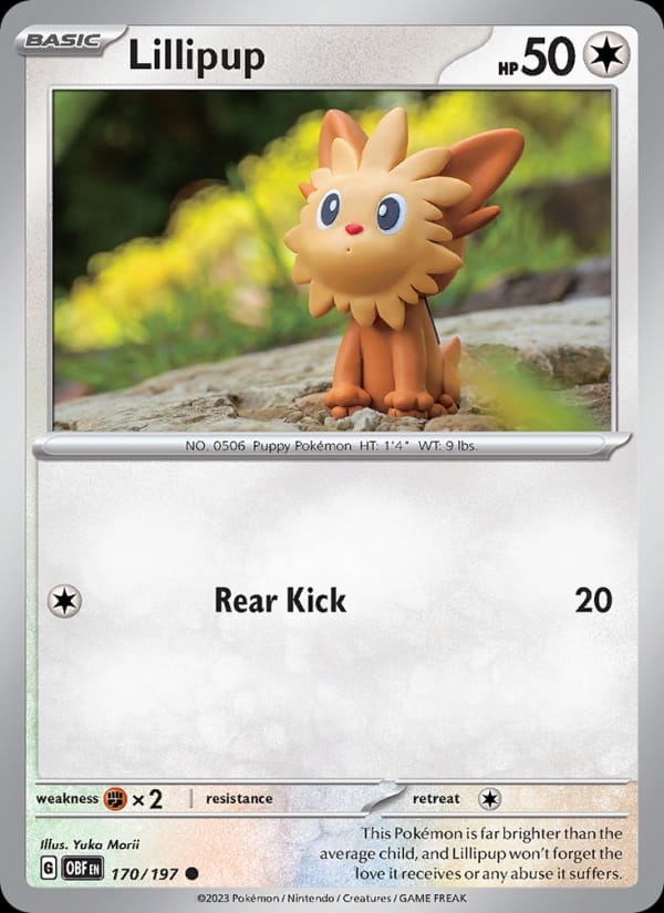 Lillipup 170/197 Obsidian Flames Pokémon card