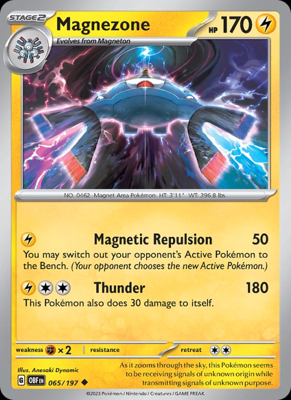 Magnezone 065/197 Obsidian Flames Pokémon card
