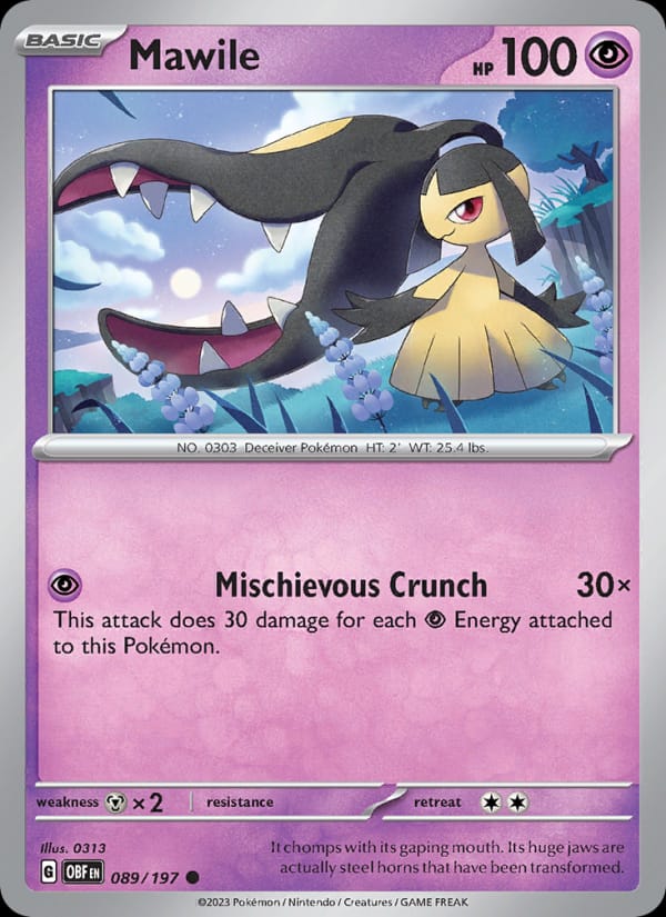 Mawile 089/197 Obsidian Flames Pokémon card