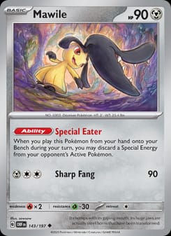 Mawile 143/197 Uncommon – Obsidian Flames Pokémon card