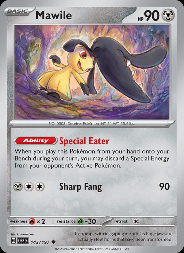 Mawile 143/197 Obsidian Flames Pokémon card