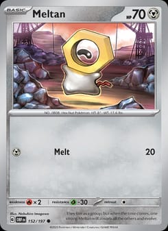 Meltan 152/197 Common – Obsidian Flames Pokémon card