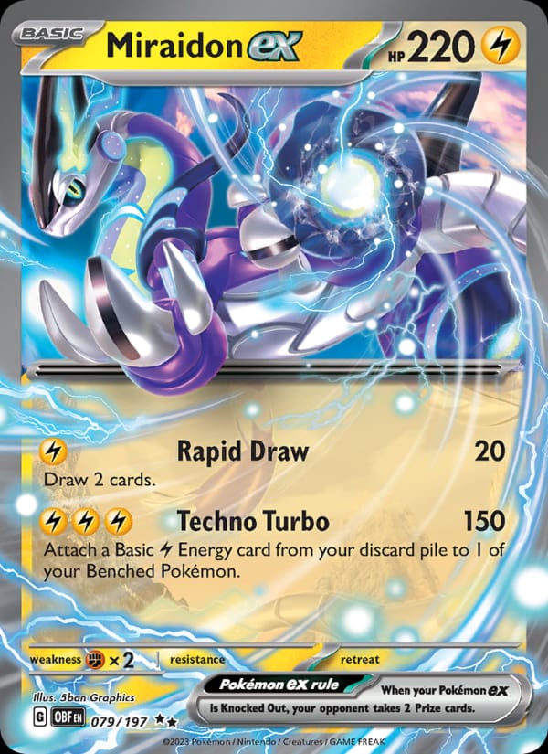Miraidon ex 079/197 Obsidian Flames Pokémon card