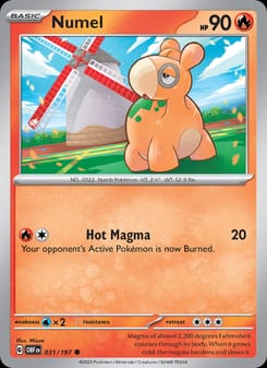 Numel 031/197 Common – Obsidian Flames Pokémon card