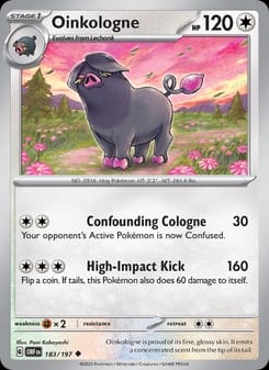 Oinkologne 183/197 Uncommon – Obsidian Flames Pokémon card